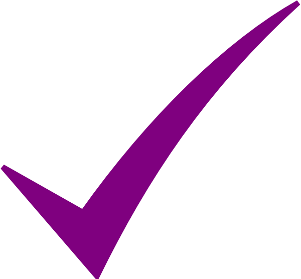 Clip Art Check Mark Symbol Clipart - Purple Check Mark Png Transparent Png (600x556), Png Download